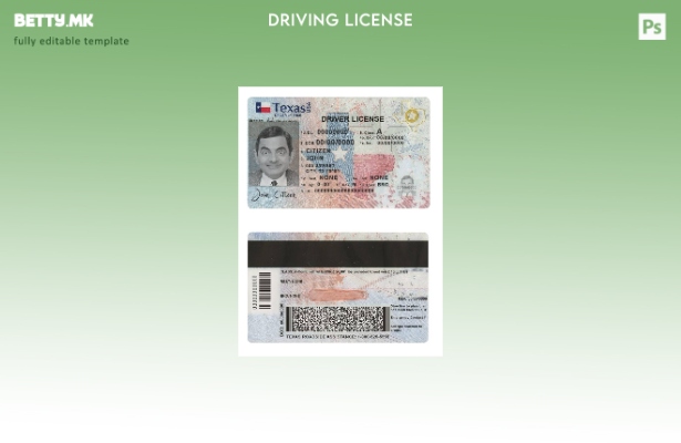 Модерен стил САД Тексас возачка дозвола ( – сегашен) шаблон